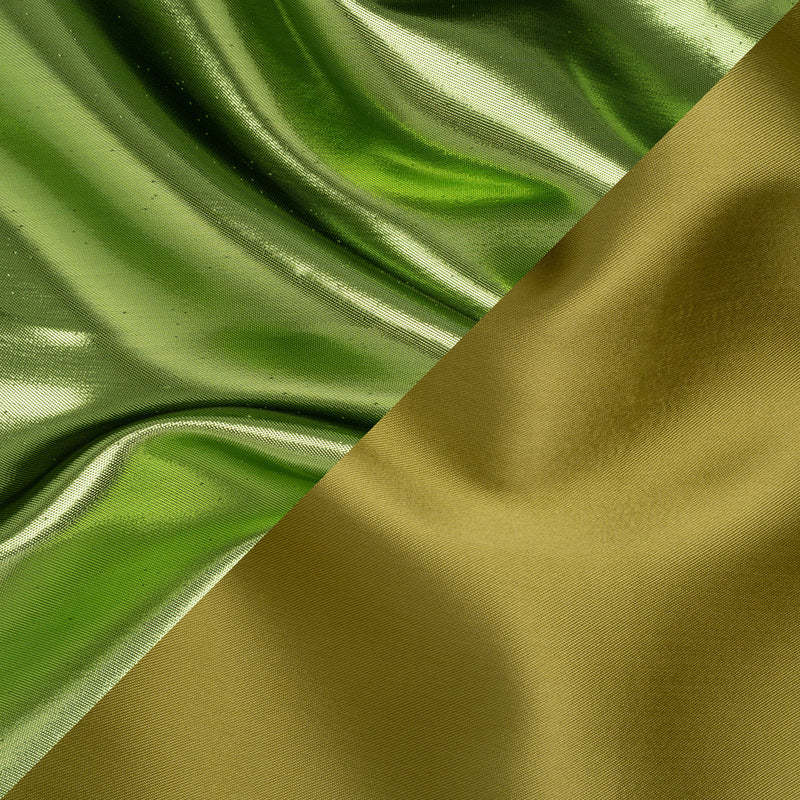 Double Faced Lame Mikado - Chartreuse - Sara Collection