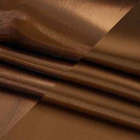 Double Faced Lame Mikado - Chocolate Brown - Sara Collection