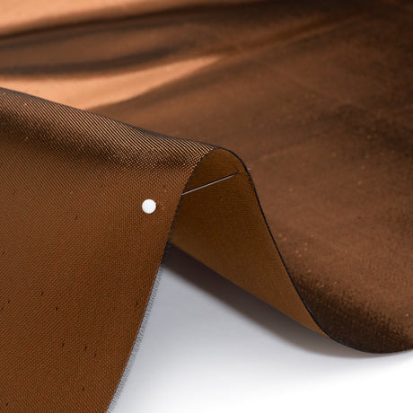 Double Faced Lame Mikado - Chocolate Brown - Sara Collection