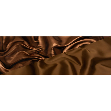 Double Faced Lame Mikado - Chocolate Brown - Sara Collection