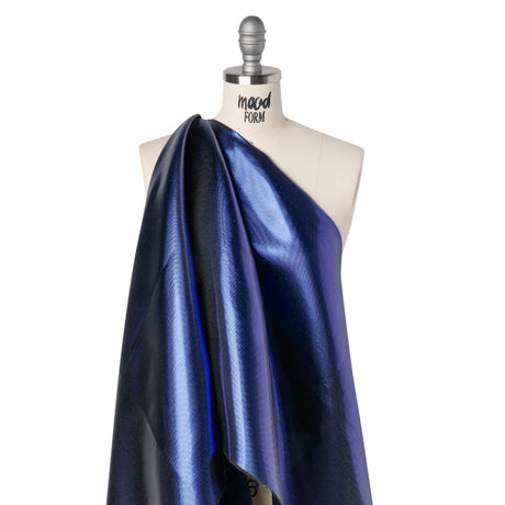 Double Faced Lame Mikado - Midnight Blue - Sara Collection