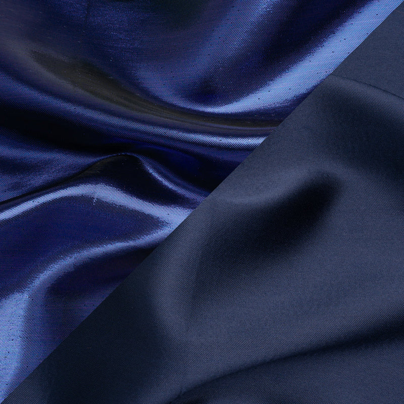 Double Faced Lame Mikado - Midnight Blue - Sara Collection