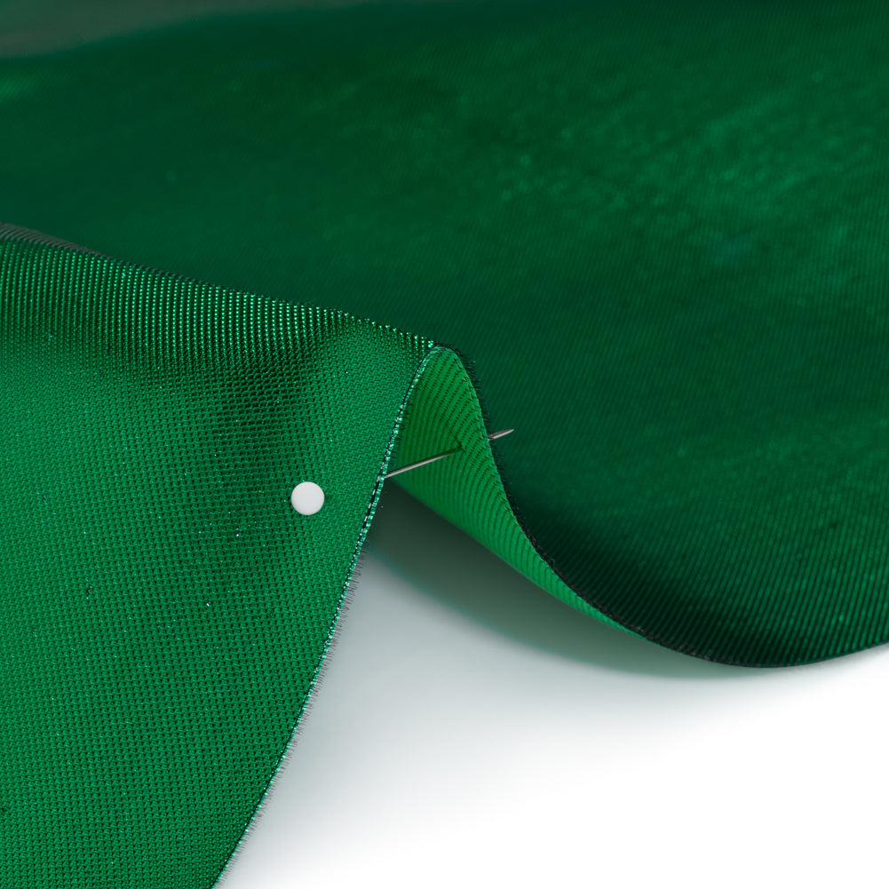 Double Faced Lame Mikado - Kelly Green - Sara Collection