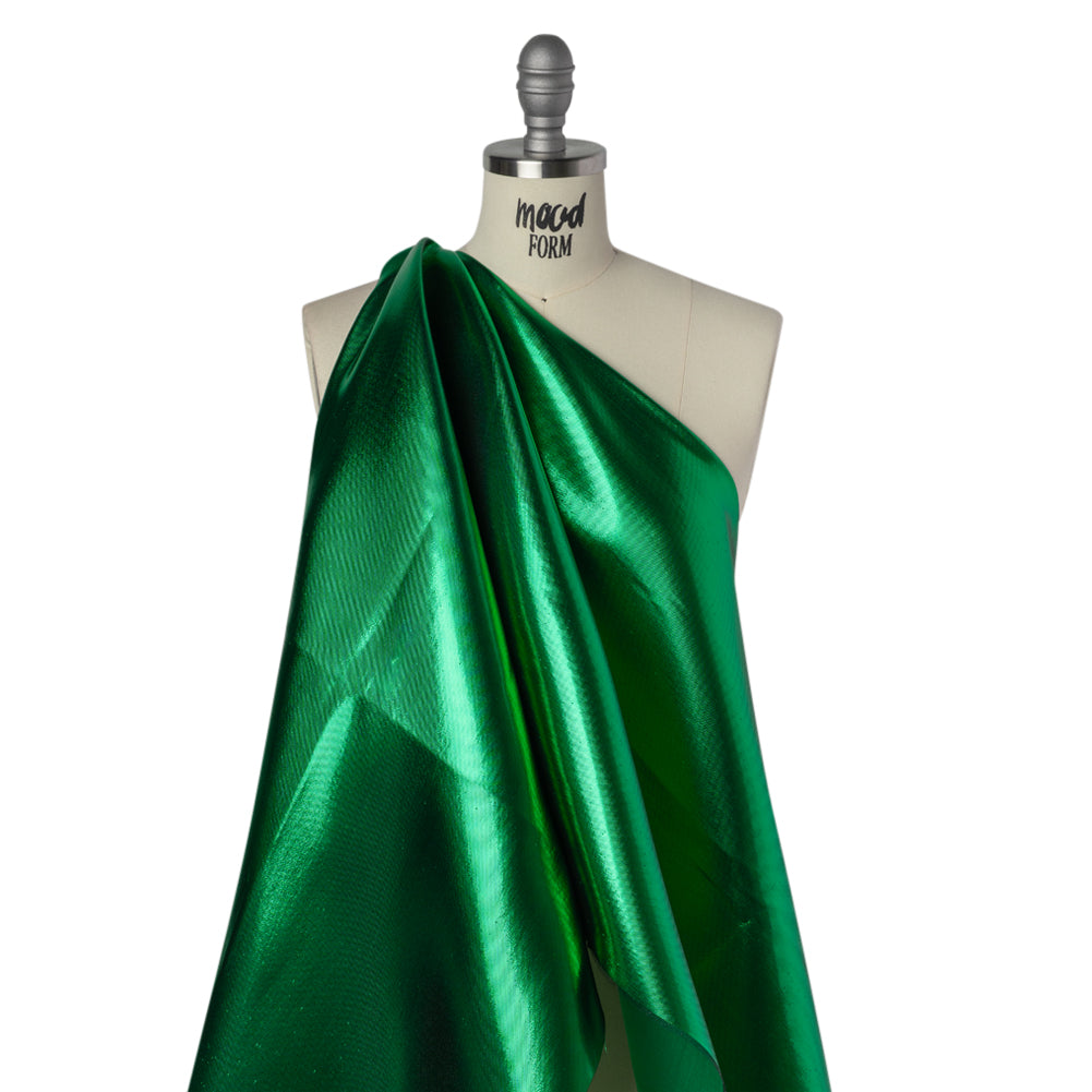 Double Faced Lame Mikado - Kelly Green - Sara Collection