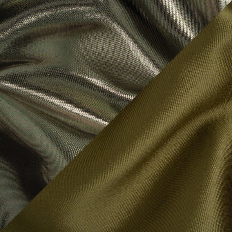 Double Faced Lame Mikado - Dark Olive Green - Sara Collection