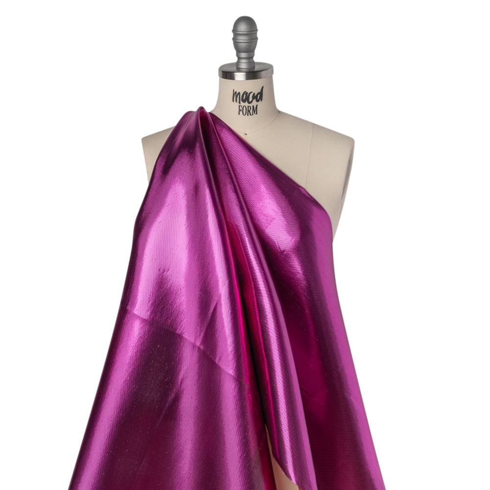 Double Faced Lame Mikado - Magenta - Sara Collection