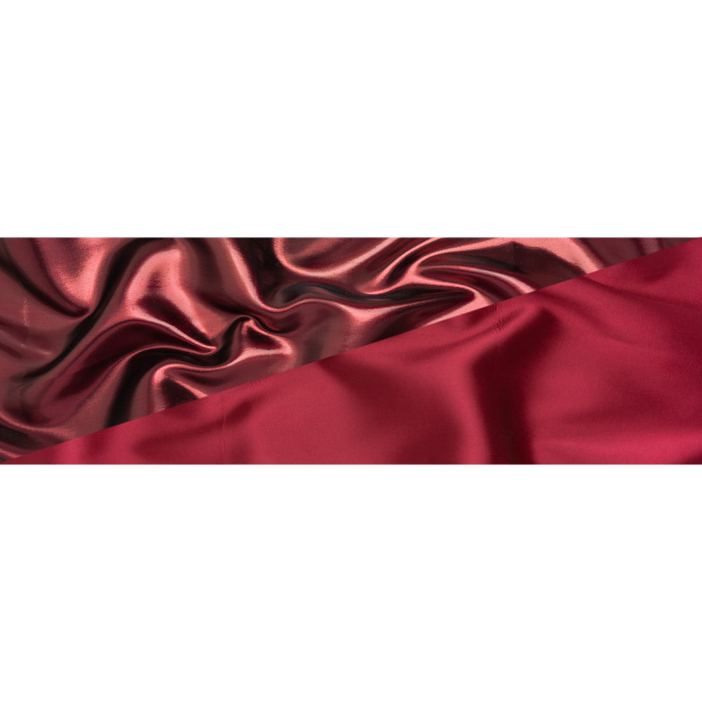 Double Faced Lame Mikado - Cranberry - Sara Collection