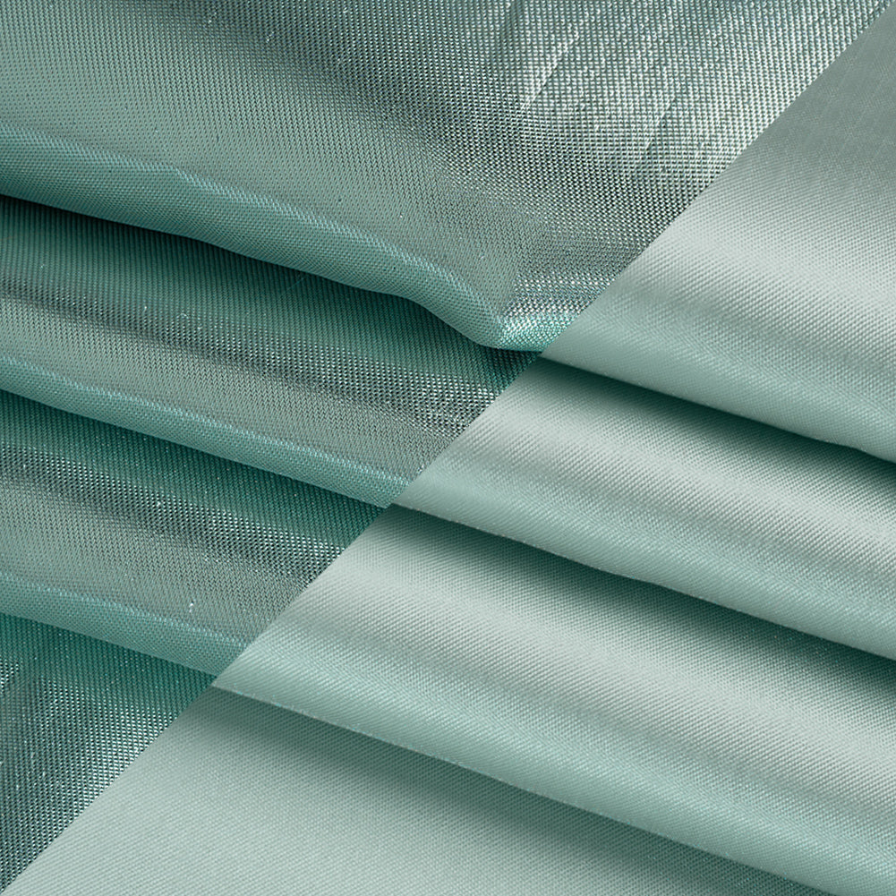Double Faced Lame Mikado - Mint Green - Sara Collection