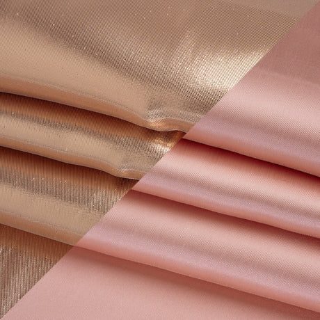 Double Faced Lame Mikado - Pink and Rose Gold - Sara Collection