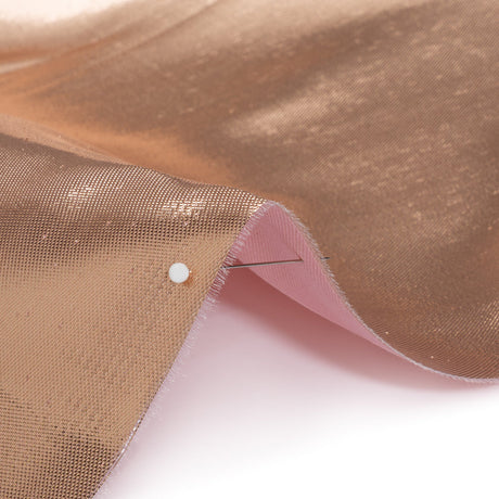 Double Faced Lame Mikado - Pink and Rose Gold - Sara Collection