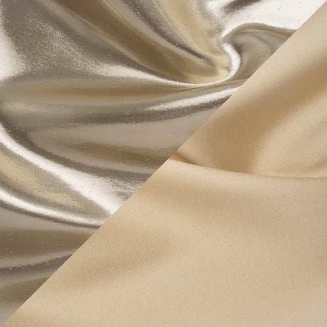 Double Faced Lame Mikado - Oatmeal - Sara Collection