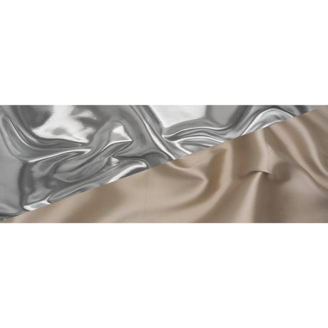 Double Faced Lame Mikado - Dove Gray - Sara Collection
