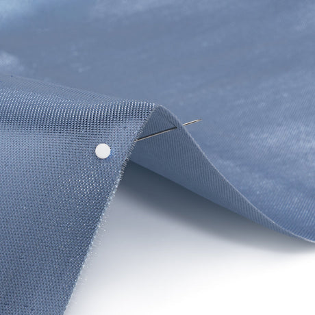 Double Faced Lame Mikado - Muted Blue - Sara Collection