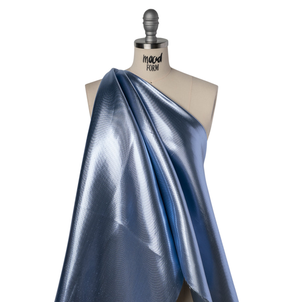 Double Faced Lame Mikado - Muted Blue - Sara Collection