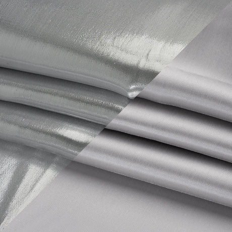 Double Faced Lame Mikado - Silver - Sara Collection