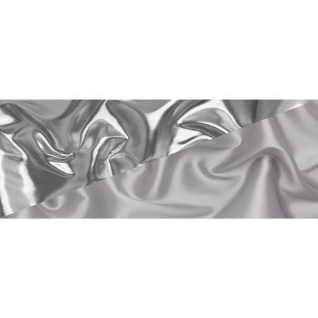 Double Faced Lame Mikado - Silver - Sara Collection