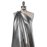 Double Faced Lame Mikado - Silver - Sara Collection
