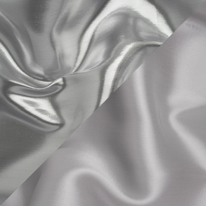 Double Faced Lame Mikado - Silver - Sara Collection