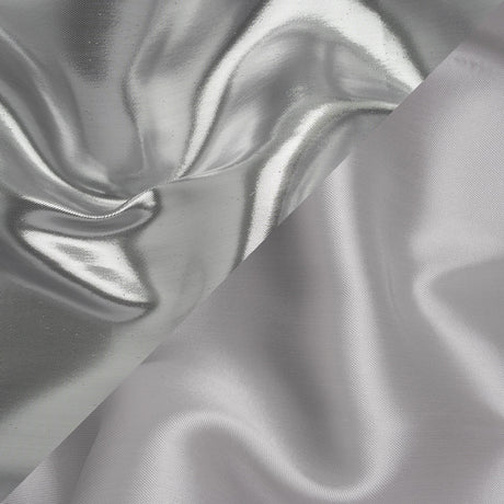 Double Faced Lame Mikado - Silver - Sara Collection