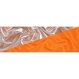Double Faced Lame Mikado - Neon Orange and Silver - Sara Collection