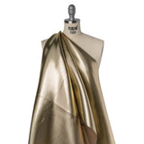 Double Faced Lame Mikado - Taupe and Gold - Sara Collection