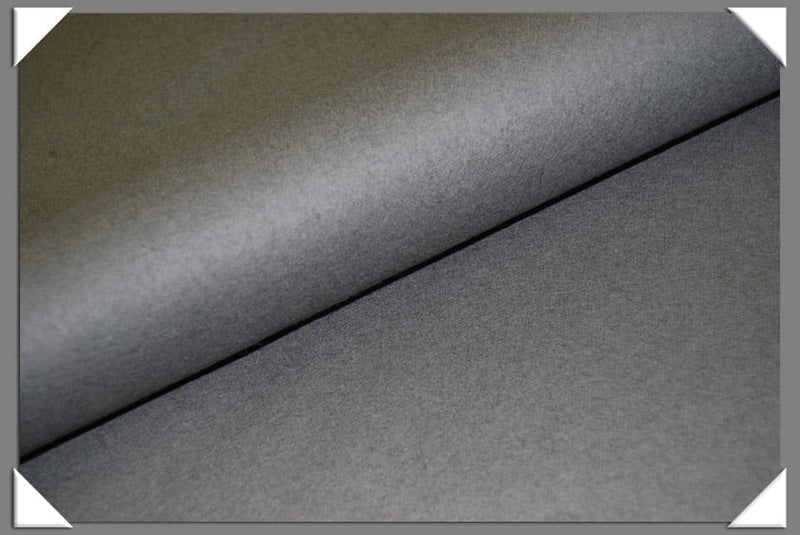 Medium Grey Wool/Nylon Melton Wool Nylon Fabric - Medium Grey, Melton, 58/60" Wide