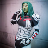 Yaya Han Stretch Scuba Knit - Black Hexagons - Cosplay Collection