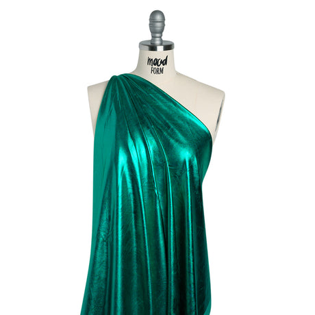 Yaya Han Metallic Foiled Stretch Spandex Polyester Jersey - Emerald Green - Cosplay Collection