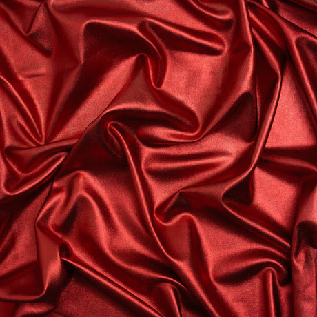 Yaya Han Metallic Foiled Stretch Spandex Polyester Jersey - Red - Cosplay Collection