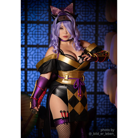 Yaya Han Stretch Faux Leather/Pleather - Pebbled Black - Cosplay Collection