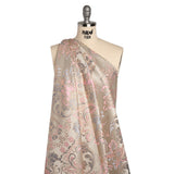 Yaya Han Metallic Duchesse Brocade - Ivory, Pink and Gold Damask Floral - Cosplay Collection