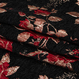 Yaya Han Metallic Chenille Brocade - Black, Red and Gold Floral - Cosplay Collection