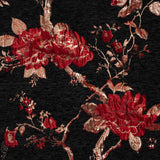 Yaya Han Metallic Chenille Brocade - Black, Red and Gold Floral - Cosplay Collection