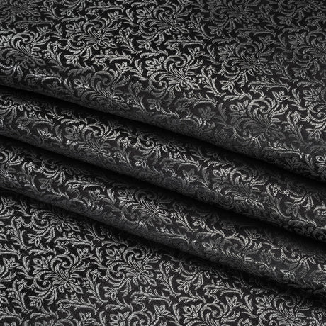 Yaya Han Polyester and Nylon Brocade - Imperial Silver and Black Damask - Cosplay Collection