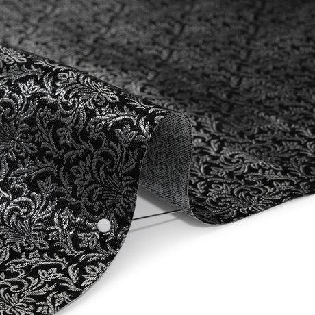 Yaya Han Polyester and Nylon Brocade - Imperial Silver and Black Damask - Cosplay Collection