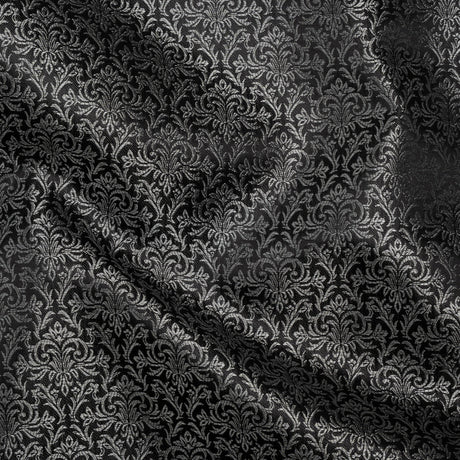 Yaya Han Polyester and Nylon Brocade - Imperial Silver and Black Damask - Cosplay Collection