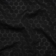 Yaya Han Stretch Polyester Interlock Knit with Puff Print - Black Honeycomb Hexagons - Cosplay Collection