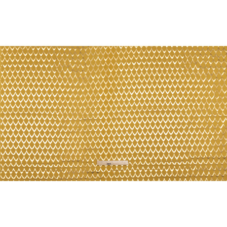 Yaya Han Stretch Polyester Jersey with Vinyl Puff Print - Mustard Yellow and Metallic Gold Dragon Scales - Cosplay Collection