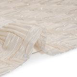 Yaya Han Puckered Novelty Woven - Cream and Gold Geometric Diagonal Stripes - Cosplay Collection