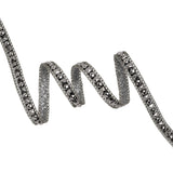 Yaya Han Iron-On Studs and Chains Trim - London Punk Silver and Black Circles and Squares, 0.75" - Cosplay Collection