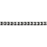 Yaya Han Studded Trim - Fantasy Silver and Black Single Row, 0.3125" - Cosplay Collection