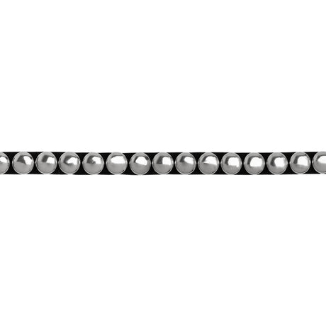Yaya Han Studded Trim - Fantasy Silver and Black Single Row, 0.3125" - Cosplay Collection