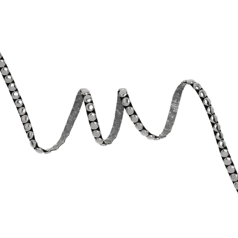 Yaya Han Studded Trim - Fantasy Silver and Black Single Row, 0.3125" - Cosplay Collection