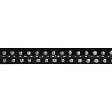 Yaya Han Studs on Velvet Ribbon with Central Lattice - Vampire Silver and Black, 1" - Cosplay Collection