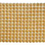 Yaya Han Textured Square Pyramid Studded Chainmail Trim - Yellow Gold, 4" - Cosplay Collection