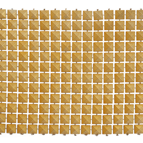 Yaya Han Textured Square Pyramid Studded Chainmail Trim - Yellow Gold, 4" - Cosplay Collection