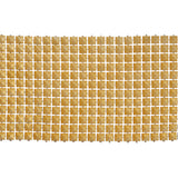 Yaya Han Textured Square Pyramid Studded Chainmail Trim - Yellow Gold, 4" - Cosplay Collection
