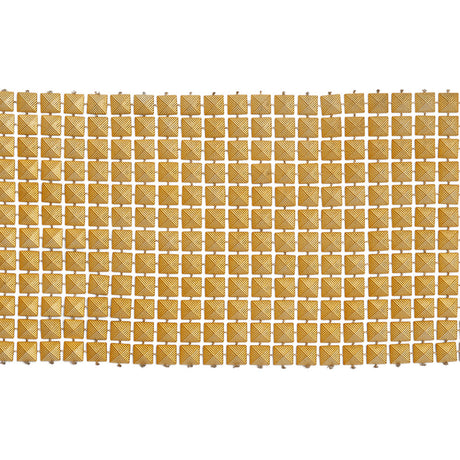 Yaya Han Textured Square Pyramid Studded Chainmail Trim - Yellow Gold, 4" - Cosplay Collection
