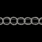 Yaya Han Metallic Wrapped Cord Chain Links Trim - Valkyrie Silver, 0.75" - Cosplay Collection