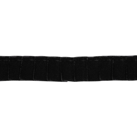 Yaya Han Pleated Velveteen Ribbon Trim - Black, 1" - Cosplay Collection